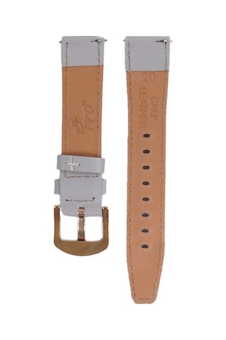 Fro Lw38-43 20 Mm Hakiki Deri Düz Krem Kordon Gold Toka