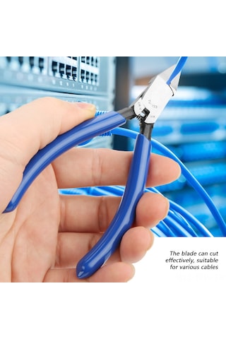 Tenfowee 10 Cm Krom Vanadyum Çelik Kablo Kesici, Ergonomik Plastik Kollü, Dayanıklı Bıçaklı, Elektronik Tamiri Ve Kuruşçuluk İçin Uygun