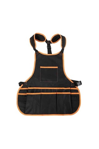 Ulzyvf Yelek Ve Ve Turuncu Siyah Önlüğü Kemer Kadınlar İçin Erkekler Cebi Ayarlanabilir Alet Alet 16 Wm Siyah - Turuncu
