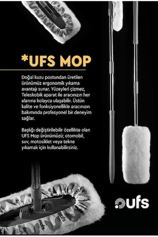 Ufs Teleskopik Saplı Kuzu Postu Araç Yıkama Mop