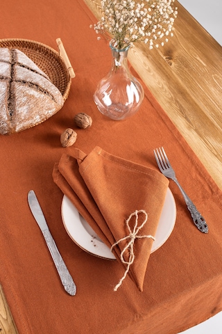 Wellstil Premium Keten Peçete 6'lı 40 x 40 Tarçın