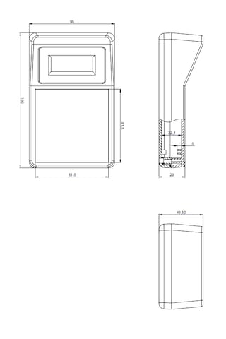 Plastik Elektronik Proje Kutusu Devre Prototip Güç Kaynağı Amfi Öğrenci Projesi150mm X 95mm X 49.5mm
