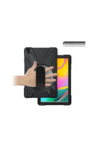 Samsung Galaxy Uyumlu T510 Tab A 10.1 Kılıf Amazing Tablet Kapak - Siyah