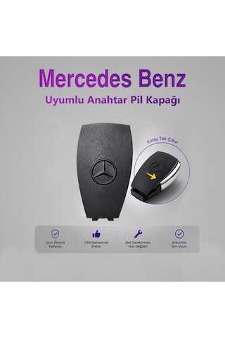 Mercedes-benz Uyumlu Anahtar Kumandası Pil Kapağı