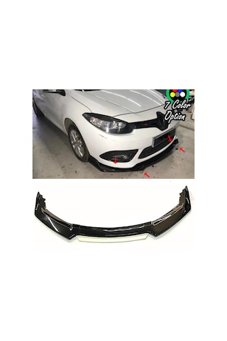 Renault Fluence Beyaz Renkli Ön Lip 4 Prç P.siyah Abs 2009 - 2016