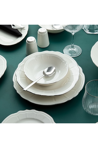 Aryıldız Tiffany Platin 30 Parça 6 Kişilik Yemek Takımı Platin
