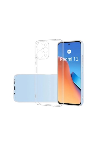 Durukar Redmi 12 Kılıf Lüx Şeffaf Silikon
