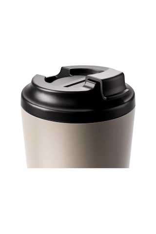 Made By Fressko Grande Boy Paslanmaz Çelik Çift Duvar Yeniden Kullanılabilir Kahve Bardağı, Termos, Yalıtımlı Termal Kupa, 475 Ml Oat - Krem