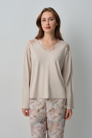 Suwen Monica Pijama Takımı Wsh105100971559 Bej