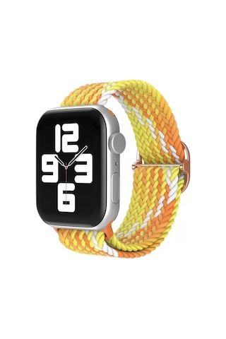 Newface Apple Watch Uyumlu 42mm Star Kordon - Turuncu-sarı