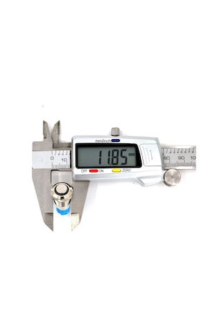 12V -24V Kırmızı Işıklı Yuvarlak Metal 12 MM Kalıcı Anahtar