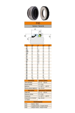 Alem Bertola 19 X 39 Keçe Mekanik Salmastra