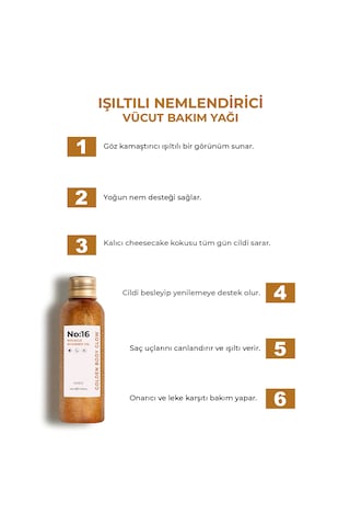 Sinoz No:16 Mucizevi Işıltılı Saç Ve Vücut Bakım Yağı - Parıltılı Nemlendirici Bakım 100 Ml