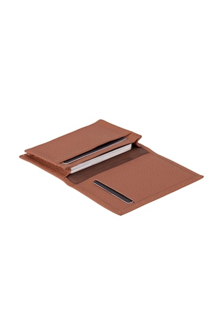Bloominbag Bloomcard Verta Desert Tan Hakiki Deri Dikey Kartlık kahverengi