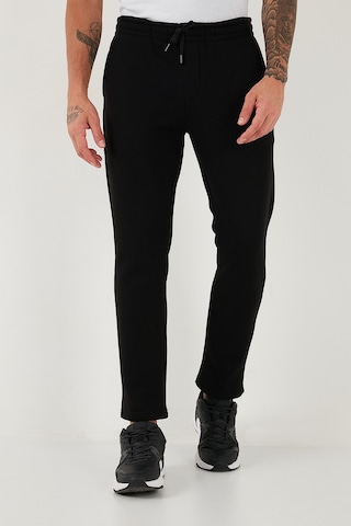 Buratti Pamuklu Regular Fit Normal Bel Şardonlu Erkek Eşofman Altı 5908040 Siyah