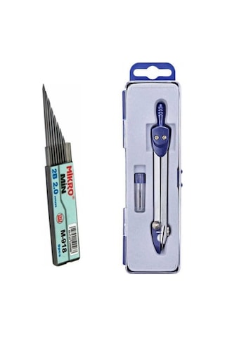 2.0 Mm Yedek Uçlu Metal Pergel 2/b