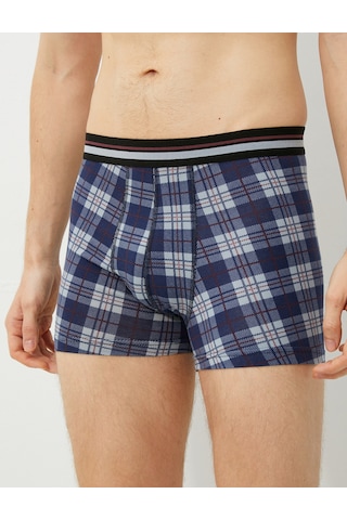 Koton 3'lü Boxer Seti Pamuklu Lacivert Ekoseli 3slm90026mk Lacivert Ekoseli