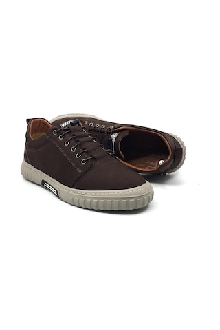 Taşpınar Ayakkabı Taşpınar 5600 %100 Nubuk Deri Ortopedik Erkek Rahat Günlük Spor Sneaker Yeni Sezon Ayakkabı 40-44 Kahverengi
