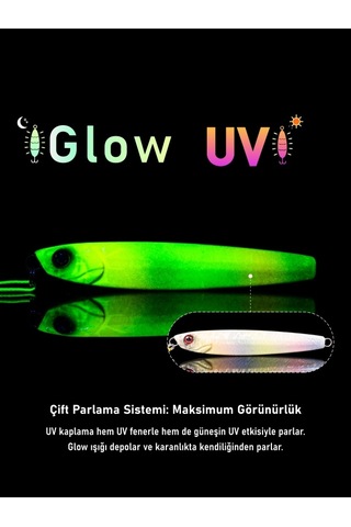 Jig, Zoka, Suni Yem, Glow Uv Metal Jig, 60gr 10cm Jıgto Tide 60