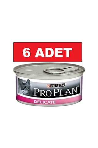 Purina Pro Plan Delicate Hindili Hassas ve Seçici Yetişkin Kedi Konservesi 6 x 85 G