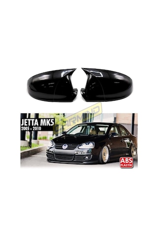 Vw Jetta Mk5 2005-2010 Batman Yarasa Ayna Kapağı Piano Black Abs