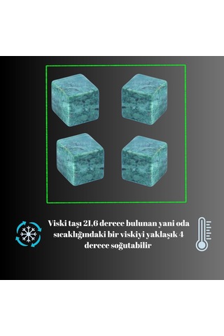 İtaly Serisi 350 Cc Kristal Viski Bardağı Granit Viski Taşı Seti Premium Hediye Kutulu Çok Renkli