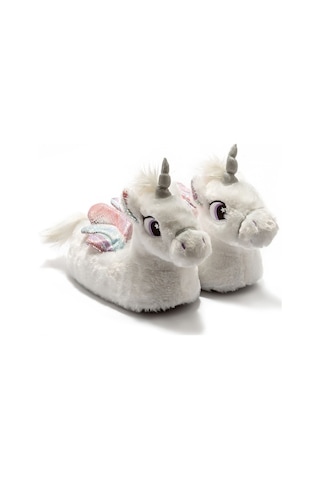 Twigy Lea Çocuk Hayvanlı Panduf Beyaz 21/27 CC0637 Beyaz