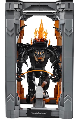 LEGO® Icons Yüzüklerin Efendisi: Balrog™ Kitaplık Dekoru 10367 - Yetişkinler için Dekoratif Film Hatırası Model Yapım Seti (1201 Parça)