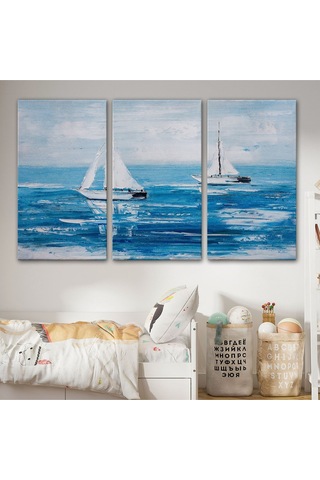 Es10 modagos067 Yaz Yelkenli Dekoratif Kanvas Duvar Tablosu-3711 (50 x 70)