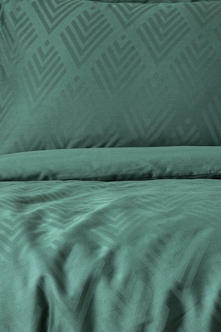 Tivoli %100 Pamuk Jakarlı & Saten Çift Kişilik Nevresim Takımı - Yeşil - 200x220 Cm Yeşil
