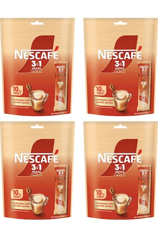 Nescafe Gold 3in1 Yumuşak İçim 17,5 Gr 10 Lu X 4 Adet Çözünebilir