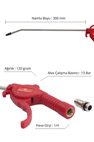 Gap Tools IGPHT02 Uzun Hava Tabancası