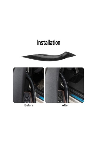 Neevoyu Bmw 3 Serisi 4 Serisi F30 F35 2012-2016 İçin Karbon Desenli Sağ Taraflı Araba Kol Kapaklığı - Dayanıklı Abs+karbon Fiber Malzeme, Kol Koruyucu Ve Dekoratif