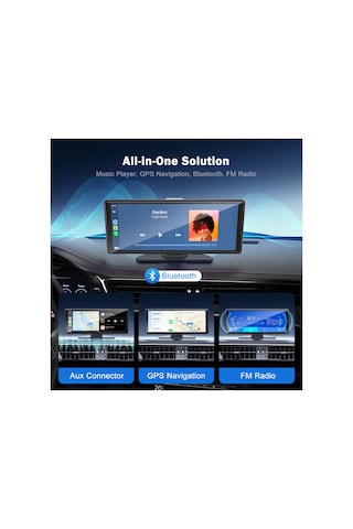 9003d, 10.26 İnç Kablosuz Carplay & Android Auto Ekran, 4k Dvr Ön Yol Kayıt - 1080p Arka Park Kamera Diğer