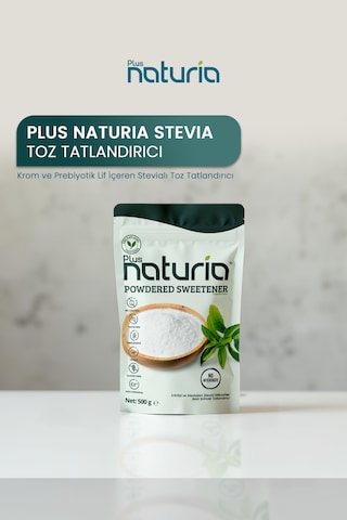 Stevia Toz Tatlandırıcı Şekersiz Ve Kalorisiz Tatlılık, 200g Krom İlaveli