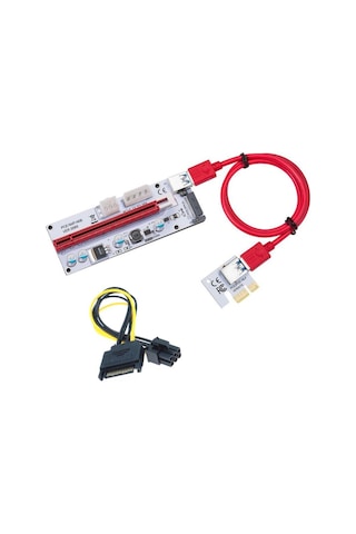 12 Adet - Ver008s Riser Kart - Pcı-ex 1x To 16x Usb 3.0 Ekran Kartı Uzatma Mining Adaptörü