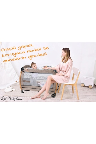 Baby Home 600 Nanny Bebek Oyun Parkı Yatak + Sünger Yatak