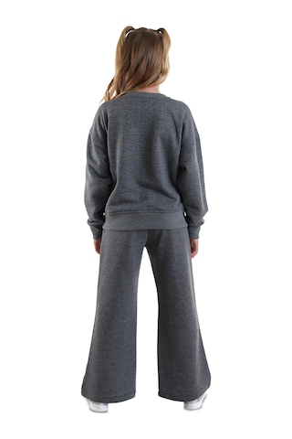 Denokids Unicorn Kız Çocuk Gri Eşofman Takımı Renkli