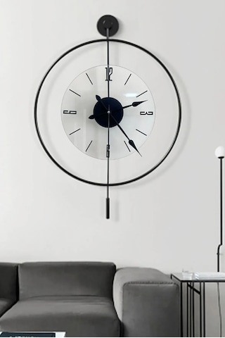 MetaQuartz Aksesuar (Büyük Boy-50*75 cm)Siyah Luxry Şefaf Cam , Modern Dekoratif Metal Cam Siyah