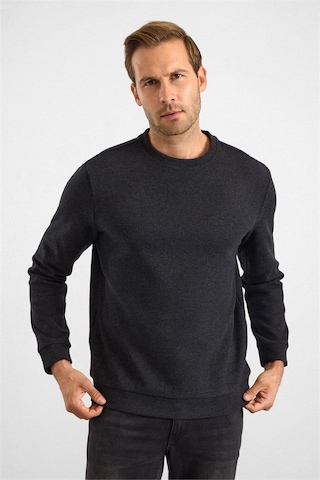 Süvari Siyah Regular Düz Bisiklet Yaka Sweatshirt Ssw2013700003-s09