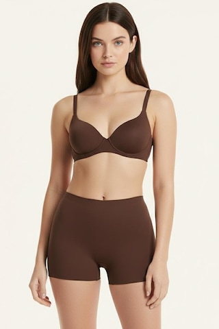 Fit Women Lazer Kesim Yüksek Bel ı Şort Korse 4403 Kahverengi