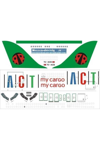 Nazca Decals Act001 1/144 Ölçek, Act A300 Cargo
