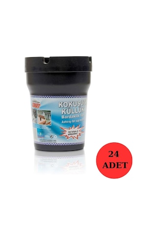 Autokit Kokusuz Küllük Portatif Bardaklık Kova Tip Araç İçi Kül Tablası Üniversal Siyah FA1-271