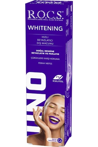 Rocs Uno Whitening Hızlı Beyazlatıcı Diş Macunu 60 ML