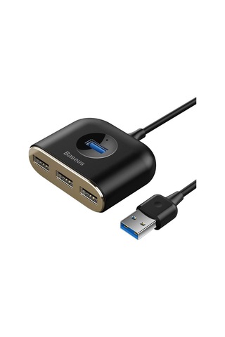 Lexroo Square Round 4in1 Usb Hub Adaptör Usb3.0 To Usb3.0 1+usb2.0 3 1m, Siyah