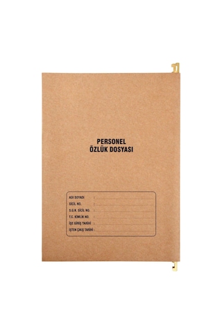 Metal Askılı Personel Özlük Dosyası 8 Yapraklı 100 Lü Paket