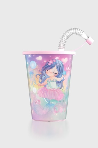 Renga Layt Kids Desenli 420 Ml Pipetli Pp Bardak 142025 Pembe Pembe