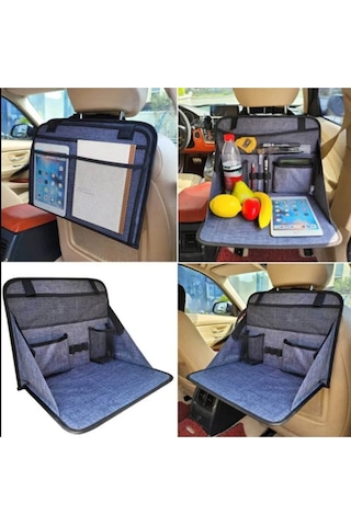 Araba Koltuk Arkası Eşya Düzenleyici Organizatör Katlanır Ve Masa Olma Özelliği Araç İçi Organizer