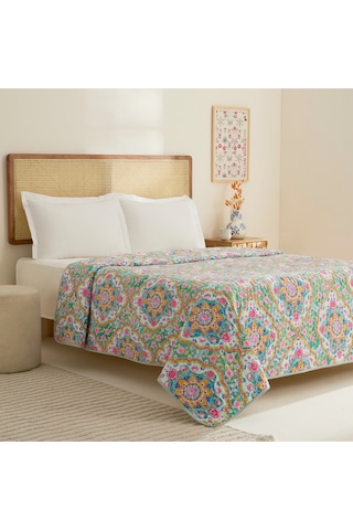 Karaca Home Luna Çok Amaçlı Çift Kişilik Yatak Örtüsü Multicolor Çok Renkli