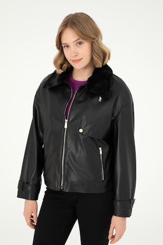 U.s. Polo Assn. Kadın Siyah Deri Mont-kaban 50297228-001 001sıyah